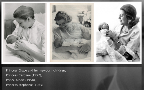 Princess Grace with newborn