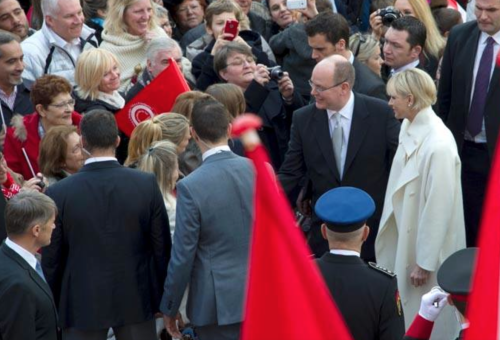 Prince Albert & Princess Charlene with Monaco Residents