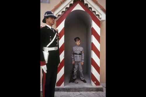 8 Year old Prince Albert playing in front of Palace