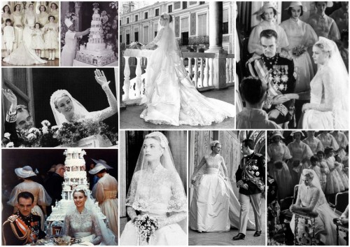 grace kelly wedding collage